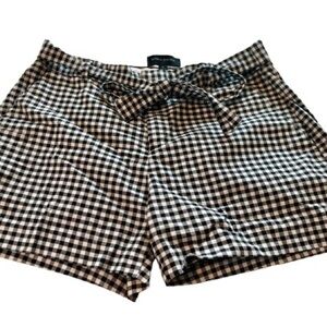 Banana Republic High Waist Black and White Gingham Shorts